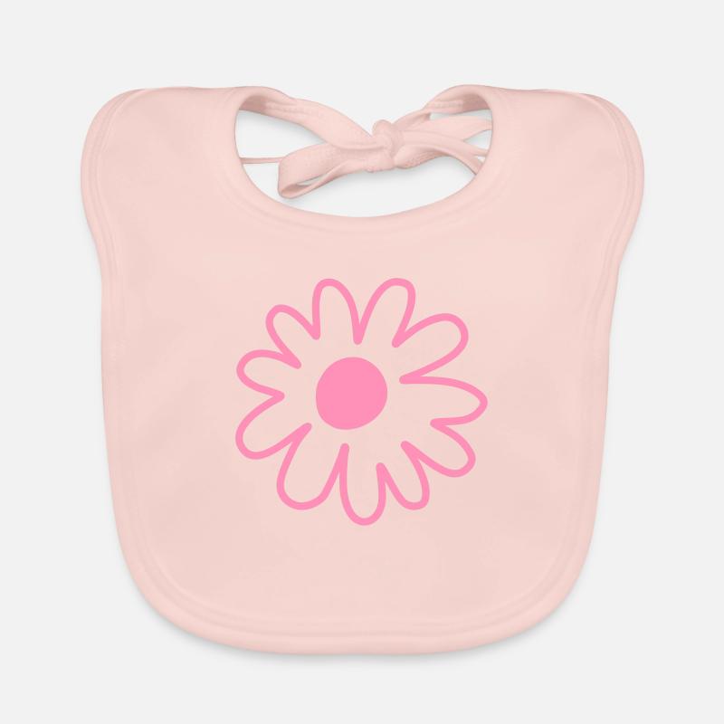 Einfache Blume Gänseblümchen Zeichnung Baby Bio-Lätzchen