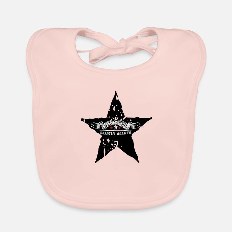 alerta alerta militant antifasciste - Bavoir bio Bébé - rose
