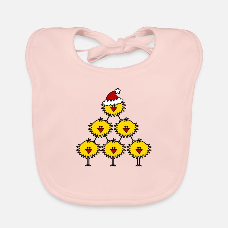 Weihnachtsküken Baby Bio-Lätzchen