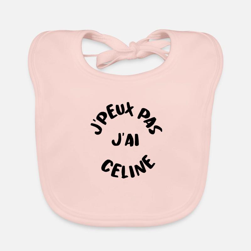 J'PEUX PAS J'AI CELINE - Bavoir bio Bébé - rose