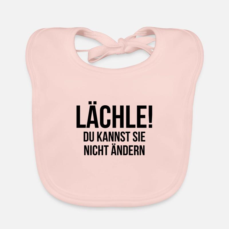 Lächle du kannst sie nicht ändern Baby Bio-Lätzchen