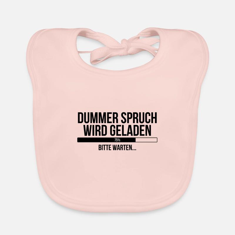 Dummer Spruch wird geladen Bitte warten Baby Bio-Lätzchen