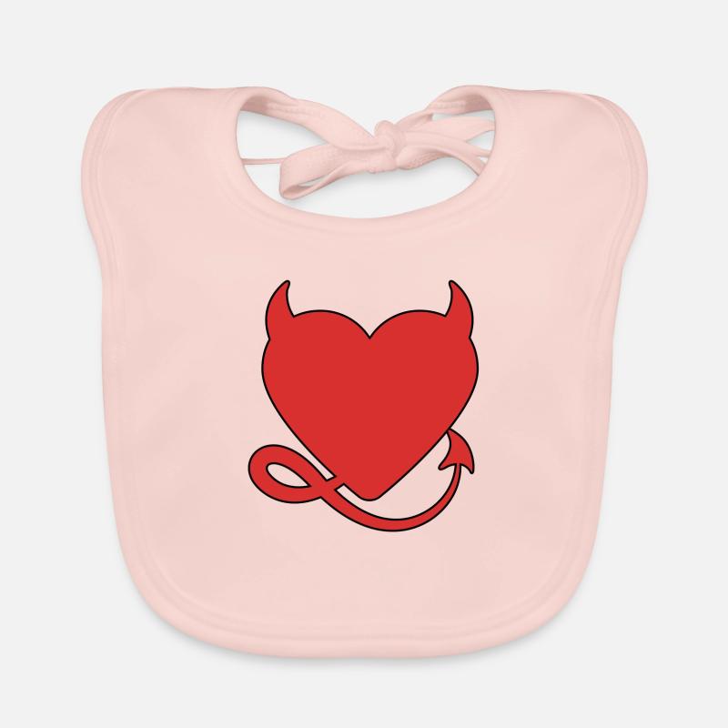 Cœur, Diable Bavoir bio Bébé