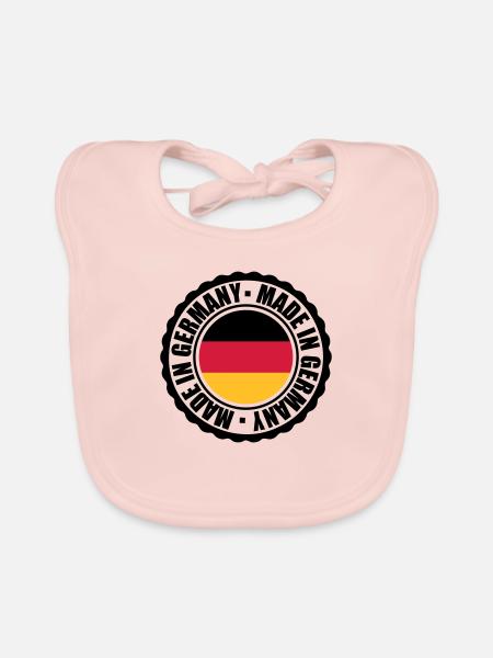 Made in Germany - Organic Baby Bibs - rose - Front
