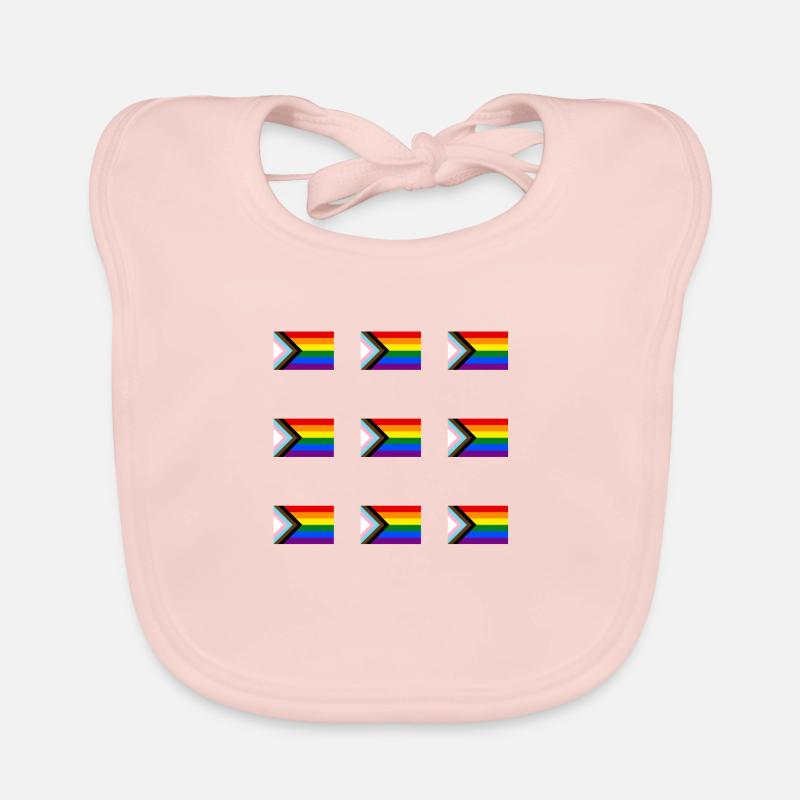Progress Pride Flag Organic Baby Bibs