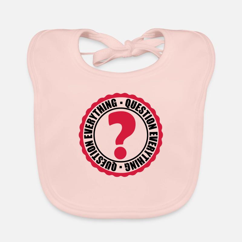 Question Everything Stamp Organic Baby Bibs
