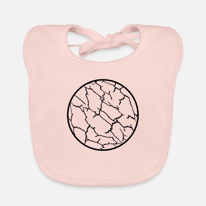 Cracks Pattern Planet Ball Organic Baby Bibs