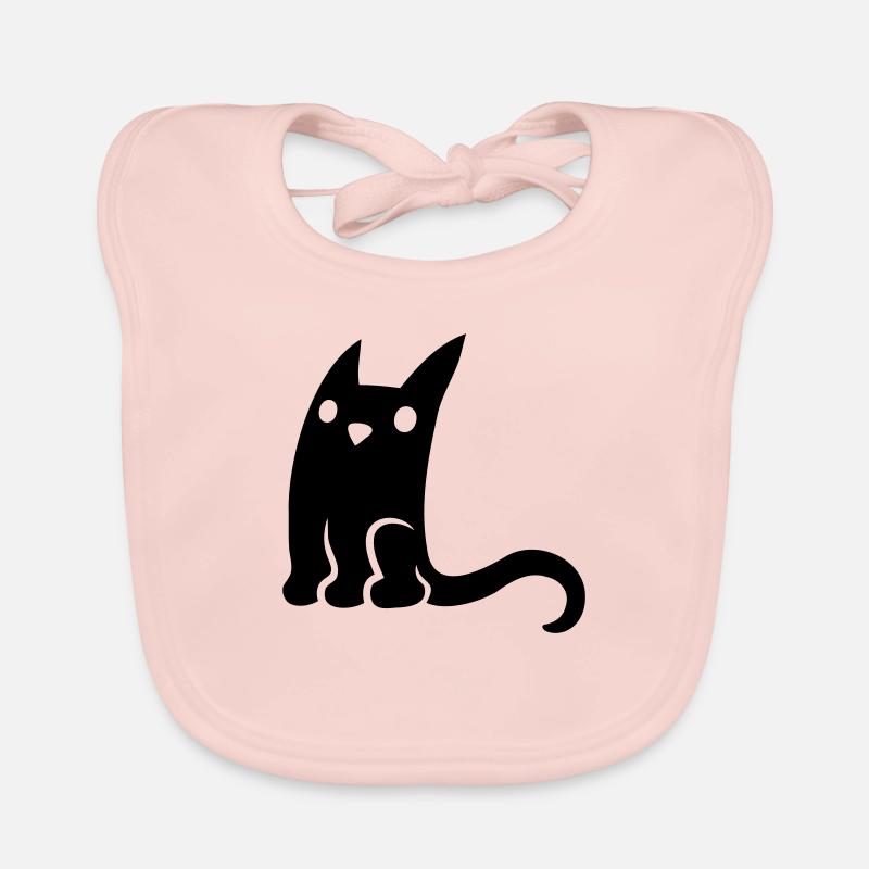 Petit chat mignon noir Bavoir bio Bébé