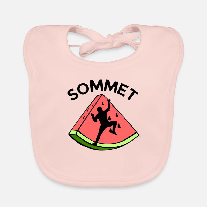 sommet pastèque escalade humour cadeau Bavoir bio Bébé