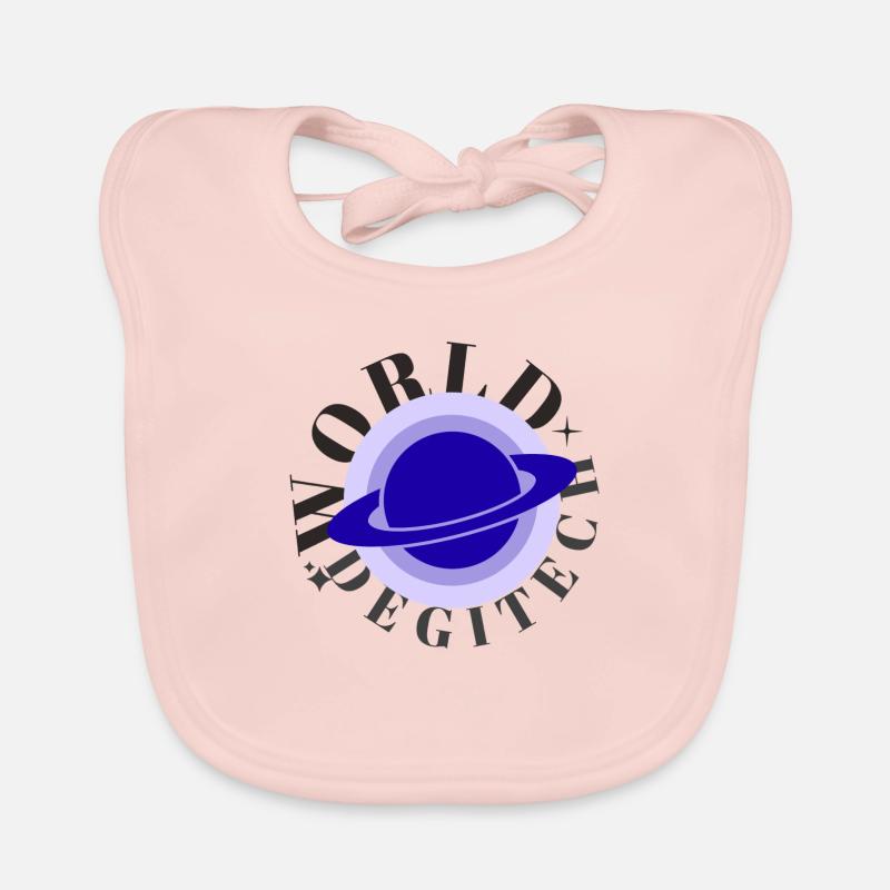 World degitech design tshirt - Bavoir bio Bébé - rose