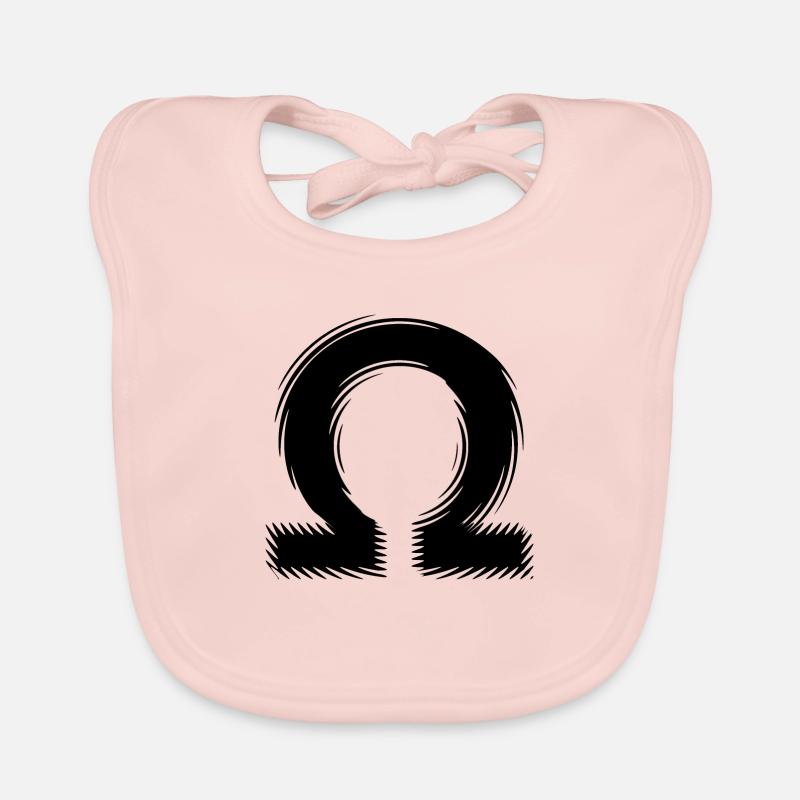 Oméga| icône | Alphabet grec Bavoir bio Bébé