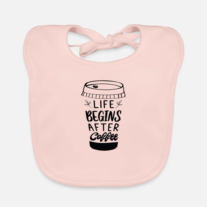 La vie commence après le café Bavoir bio Bébé