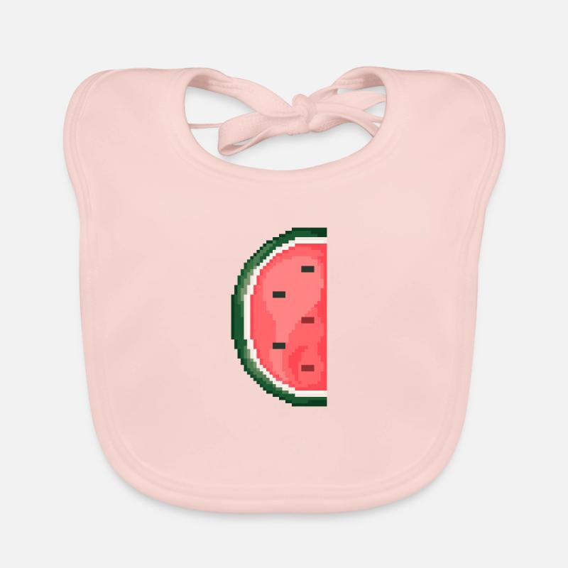 Pixel Art Melon Pattern Variante 1 Bavoir bio Bébé
