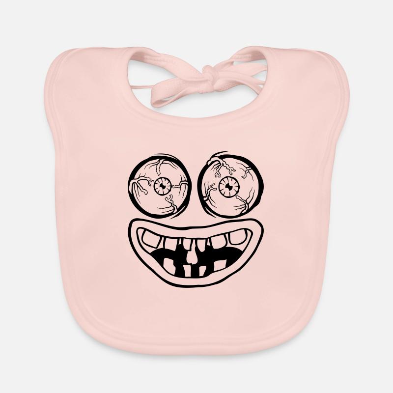 Horror Face Evil Monster Organic Baby Bibs