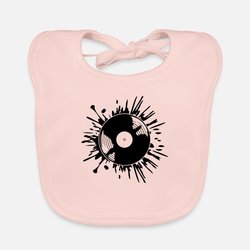 Gouttes de taches de couleur de disque vinyle Bavoir bio Bébé