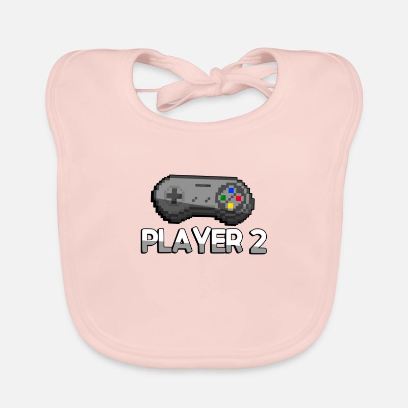 PLAYER 2 + SNES Controller - Gaming Baby Bio-Lätzchen
