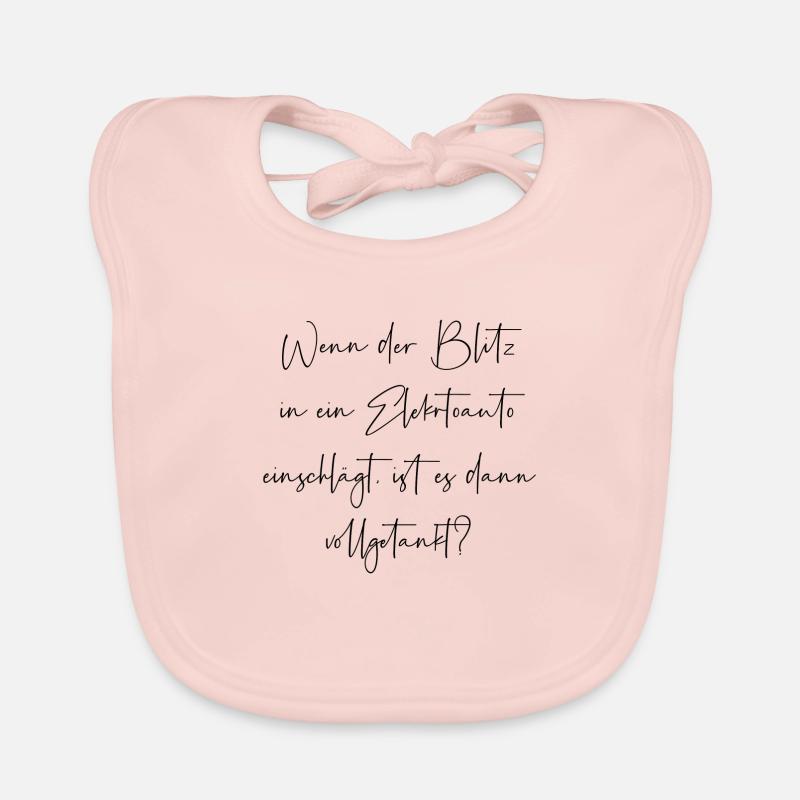 Wenn der Blitz in ein E Auto einschlägt getankt Baby Bio-Lätzchen