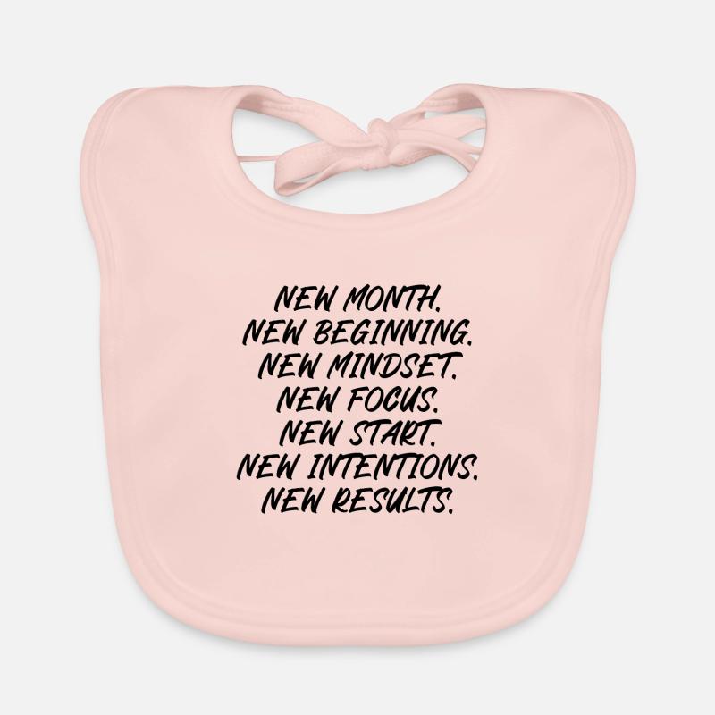 New month beginning mindset focus start Baby Bio-Lätzchen