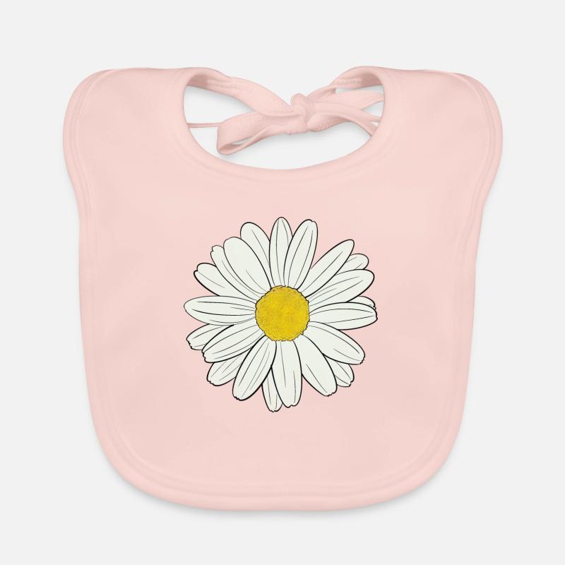 Gänseblümchen - Baby Bio-Lätzchen - Rose