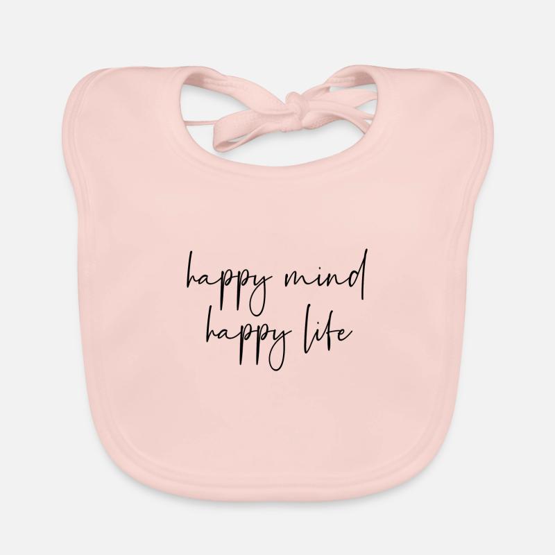 heureux vie heureuse Bavoir bio Bébé