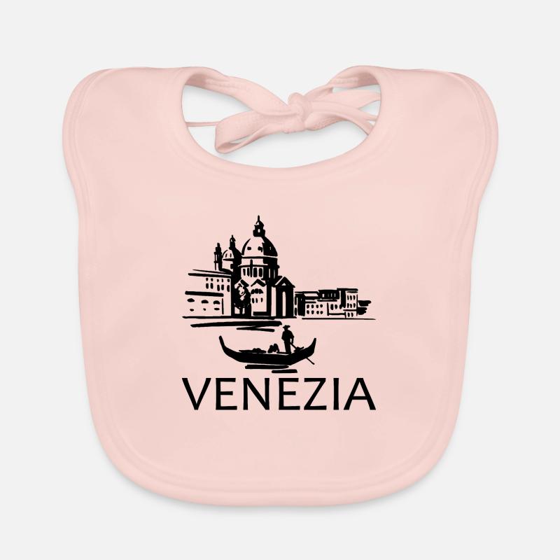 Venedig - Baby Bio-Lätzchen - Rose