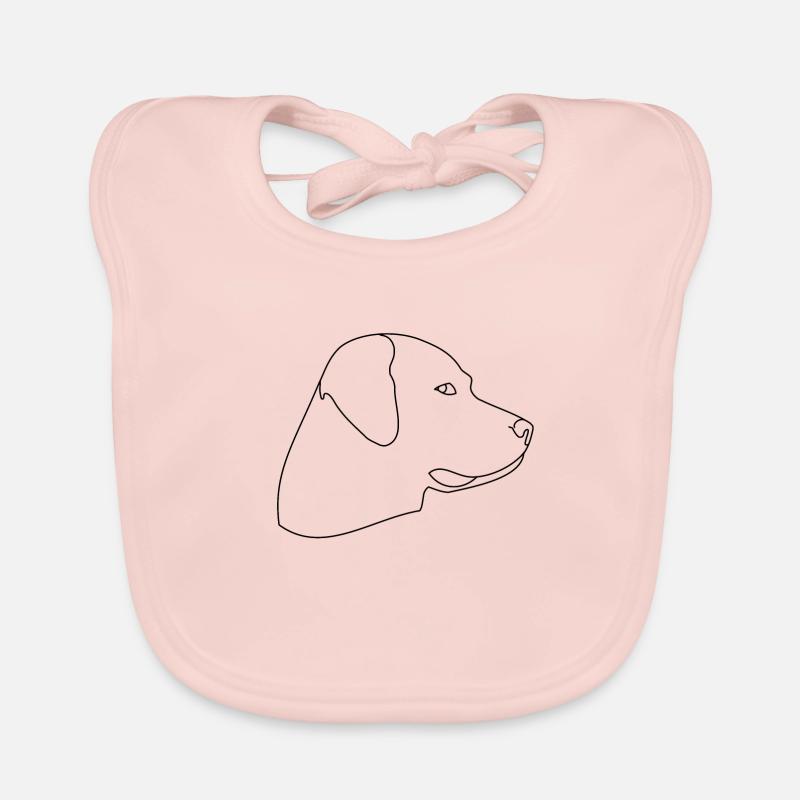 Hund - Baby Bio-Lätzchen - Rose