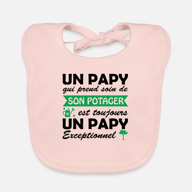 papy exceptionnel / papy jardinier Bavoir bio Bébé