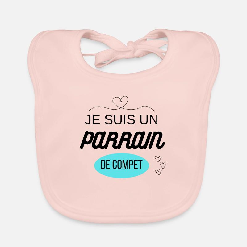 je suis un parrain de compet - Bavoir bio Bébé - rose