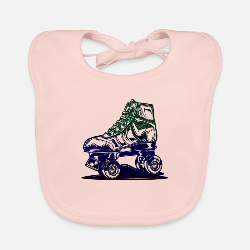 rollerblades patins rollers rollerskates retro Bavoir bio Bébé
