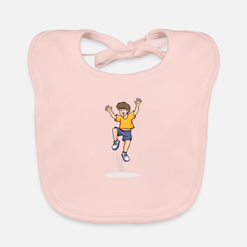 Jumping Trampoline Organic Baby Bibs