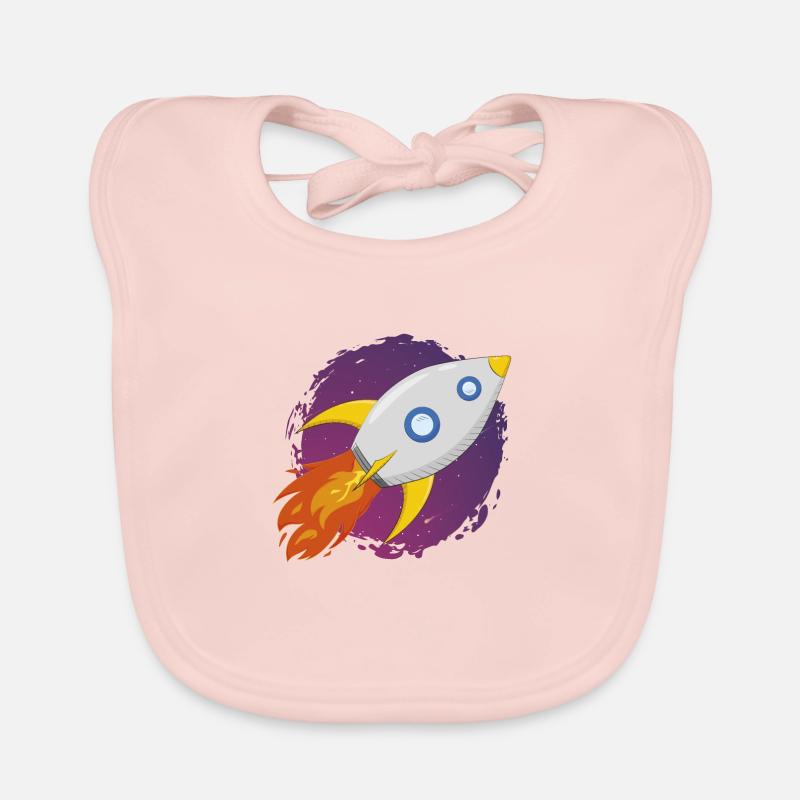 Fusée spatiale Bavoir bio Bébé