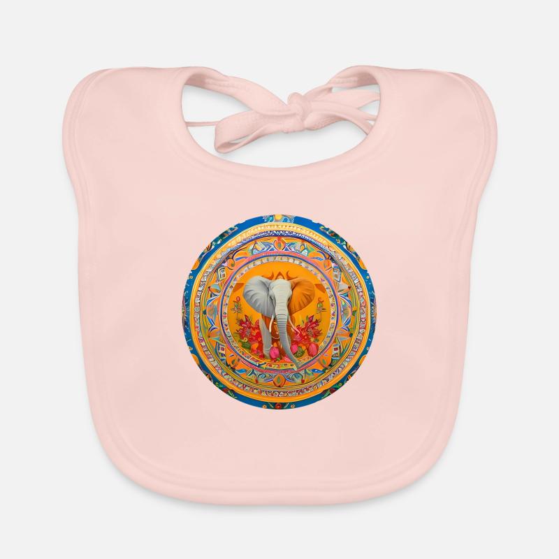 Elephant Boho Design dans l’art numérique Bavoir bio Bébé