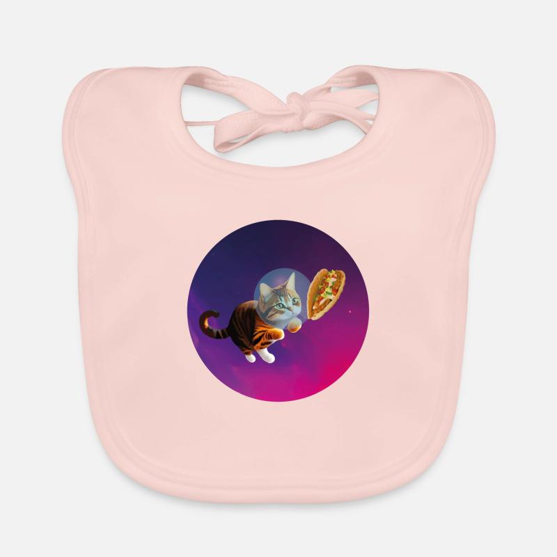 Drôle mignon chat coquin Bengale Main Coon Space Bavoir bio Bébé