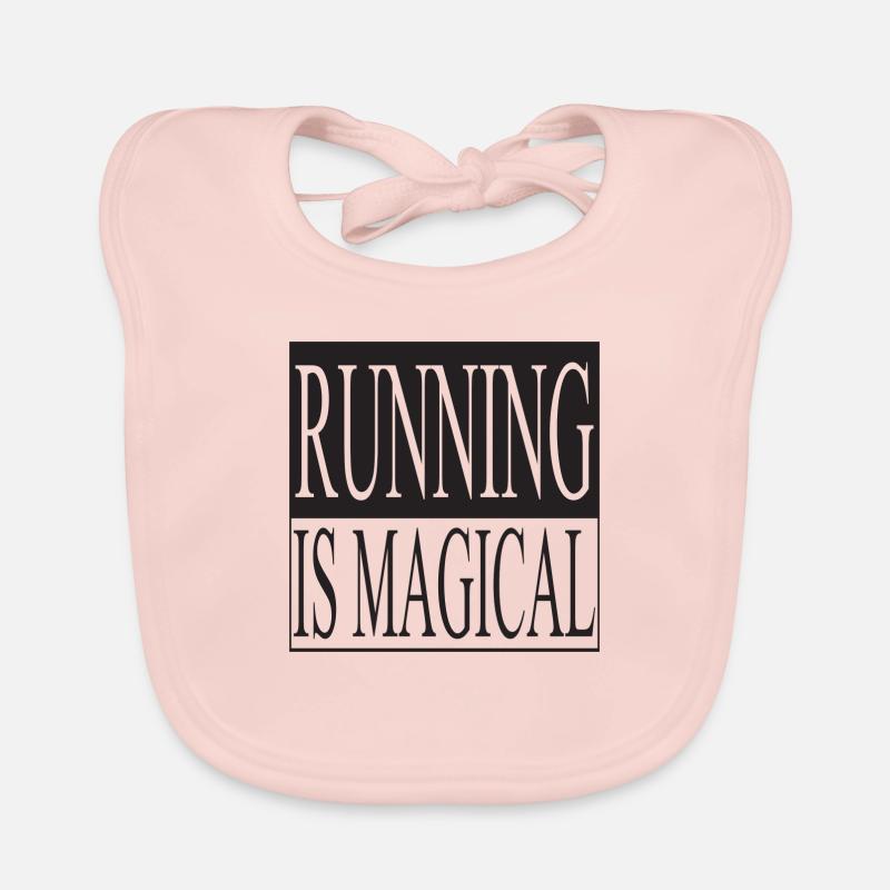 Running is Magical Organic Baby Bibs