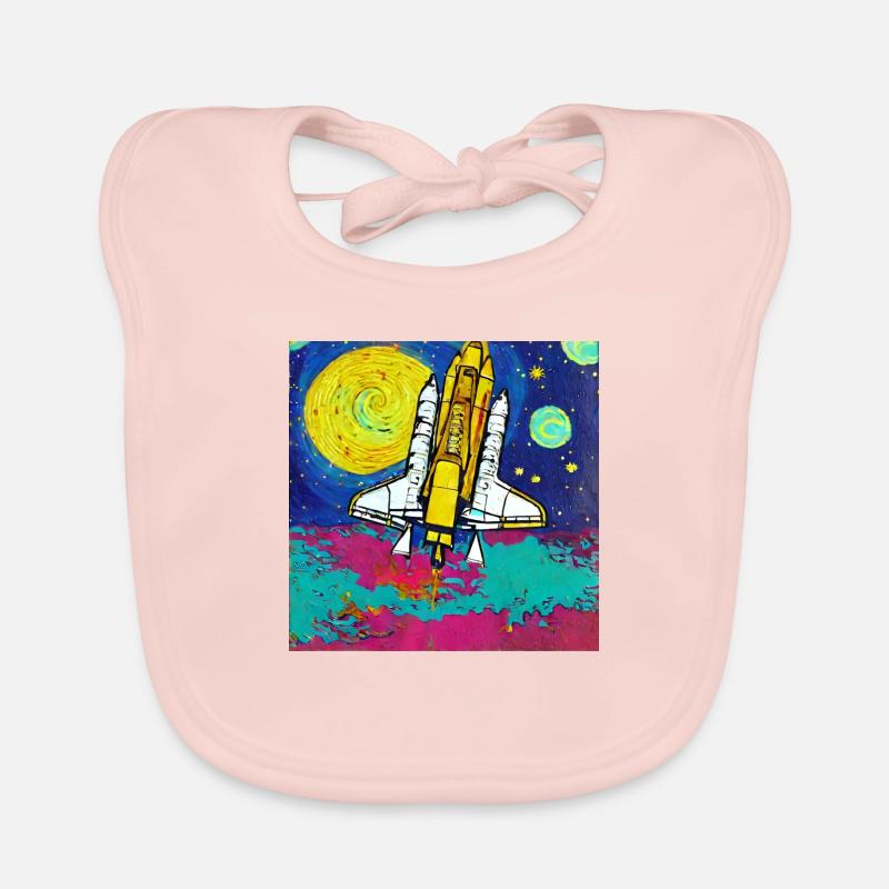 Space Shuttle Van Gogh Baby Bio-Lätzchen