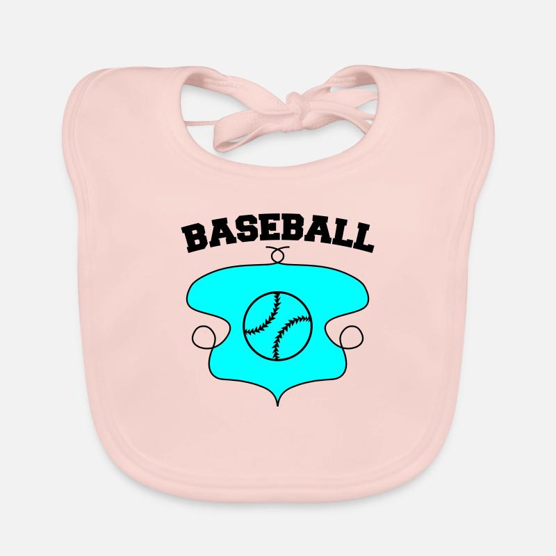 Baseball Crest Design 2 Organic Baby Bibs