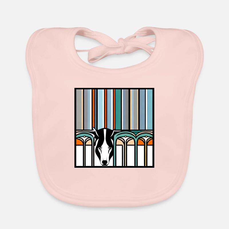 Pop-Art-Bär - Baby Bio-Lätzchen - Rose