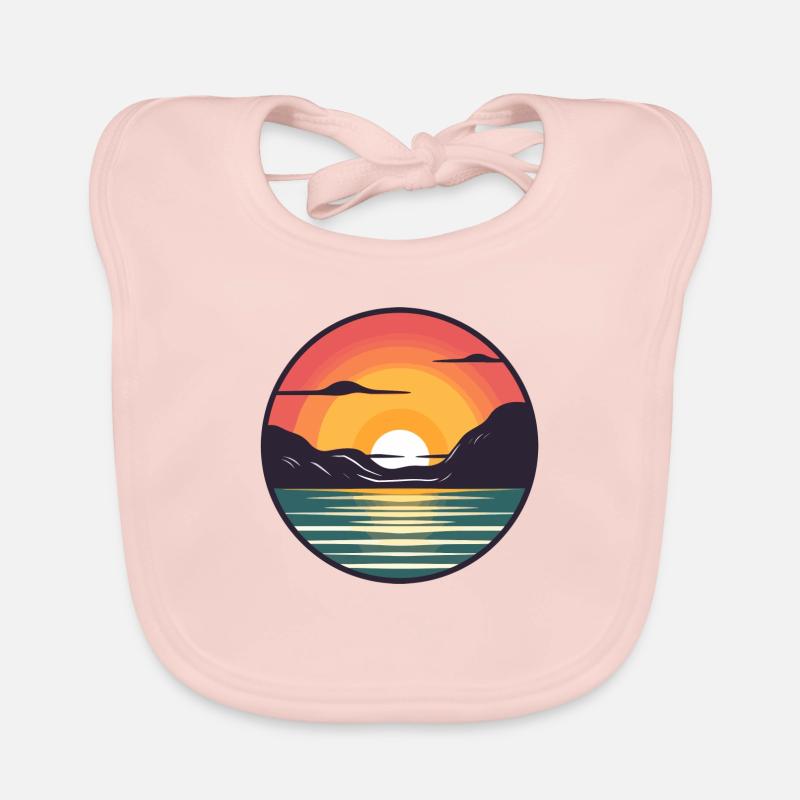Coucher de soleil Bavoir bio Bébé