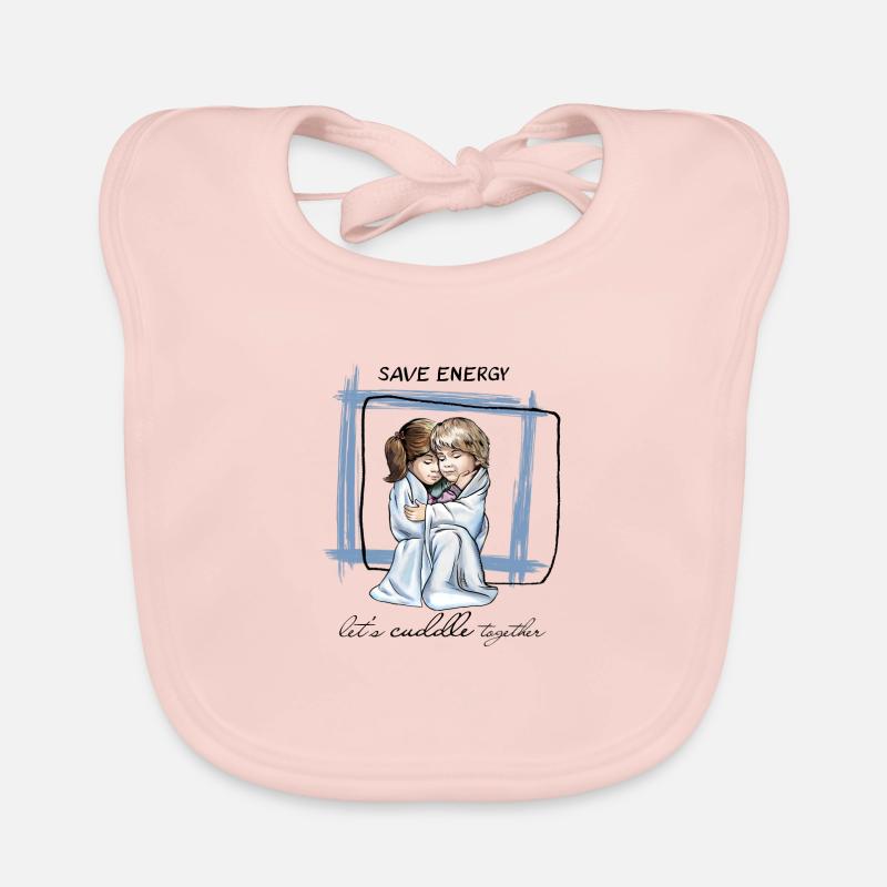Laissez-les câliner ensemble Bavoir bio Bébé