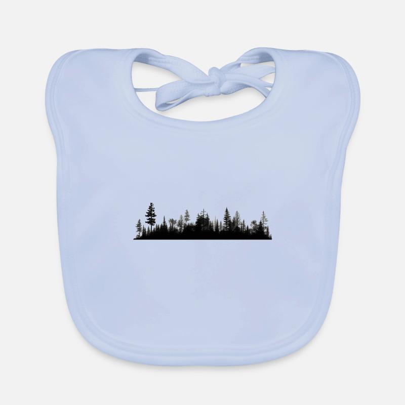 Silhouette de la forêt Bavoir bio Bébé