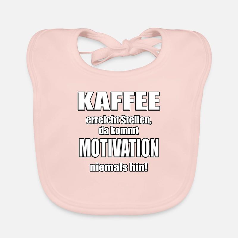 Kaffee vs. Motivation - Baby Bio-Lätzchen - Rose