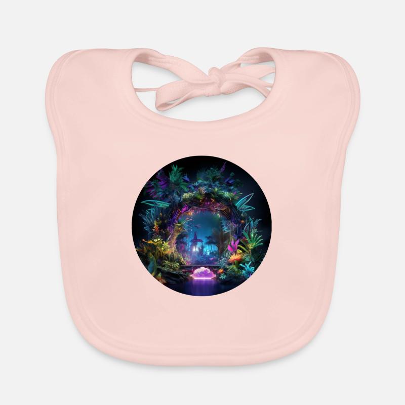 Leuchtende Dschungelabenteuer: Neon Jungle Explore Baby Bio-Lätzchen