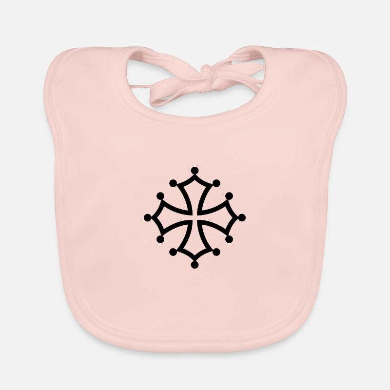Croix occitane Bavoir bio Bébé