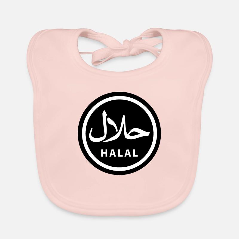 Halal - Bavoir bio Bébé - rose