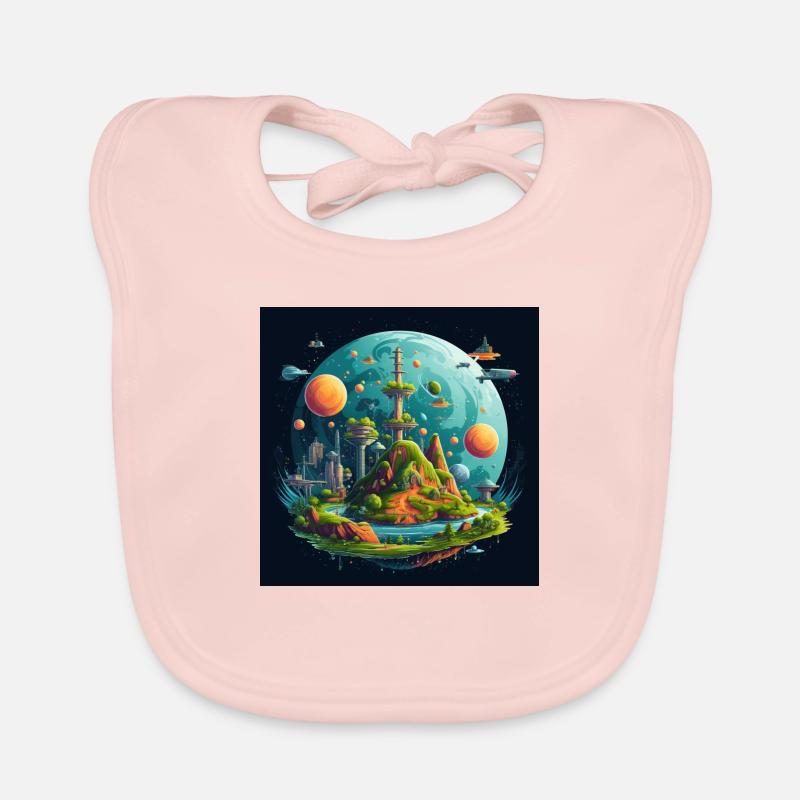 Solar System Flat Earth Organic Baby Bibs
