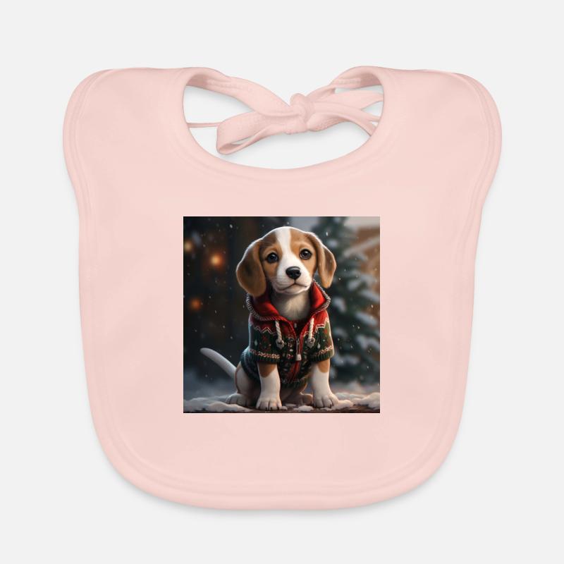 Weihnachten Beagle Baby Bio-Lätzchen