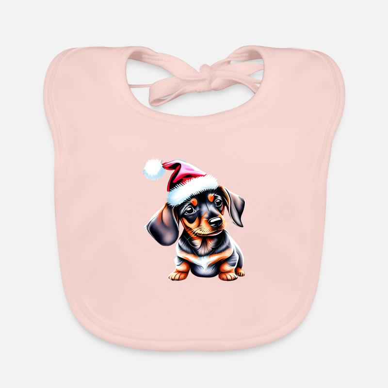 Teckel Noël Noël Chien Teckel Chiot Bavoir bio Bébé