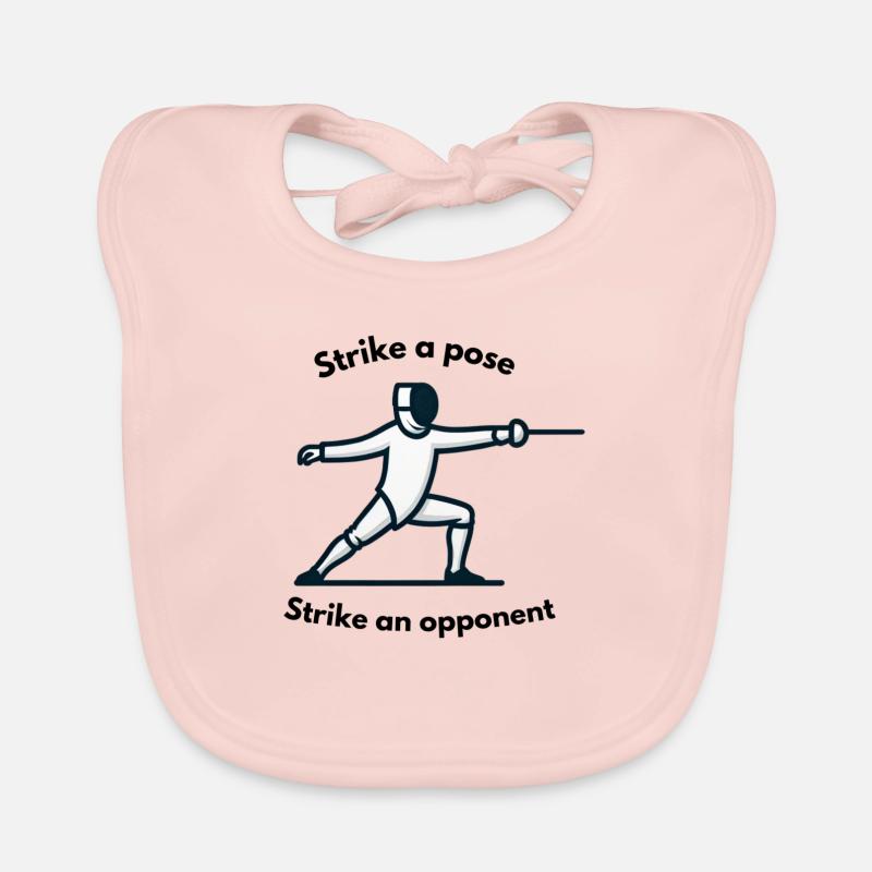 "Nimm eine Pose ein, schlage einen Gegner" Baby Bio-Lätzchen