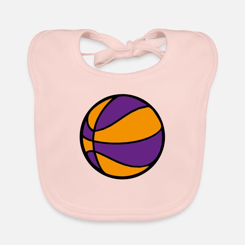 basketball 2 color Organic Baby Bibs