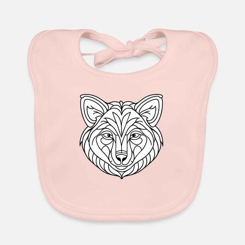 Wolfsgesicht Baby Bio-Lätzchen